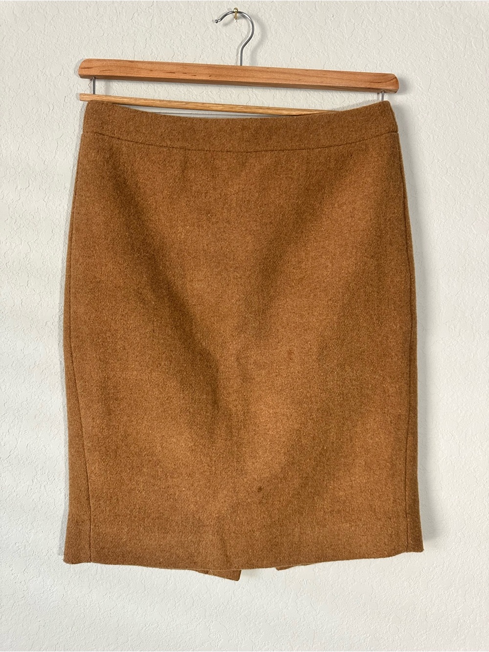 J. Crew Camel Wool Pencil Skirt in Warm Tan